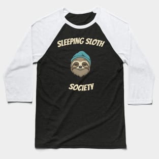 Sleeping Sloth Society Baseball T-Shirt